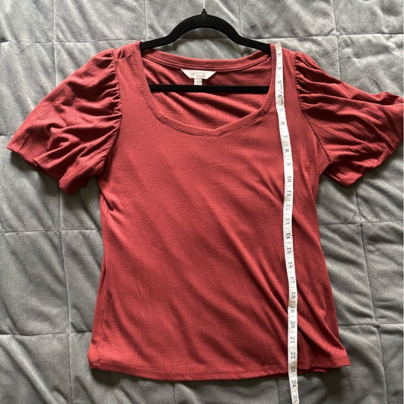 Lauren Conrad Rusty Brown/Orange Top - Picture 4 of 5